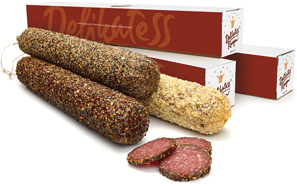Salami i presentförpackning